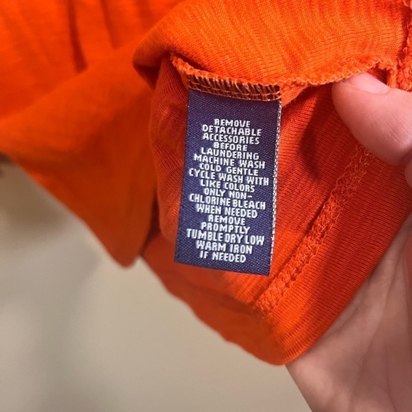 CHAPS Denim 100% Cotton 3/4 Sleeve Leather Lace Front Henley Tee Size Small - Picture 3 of 6